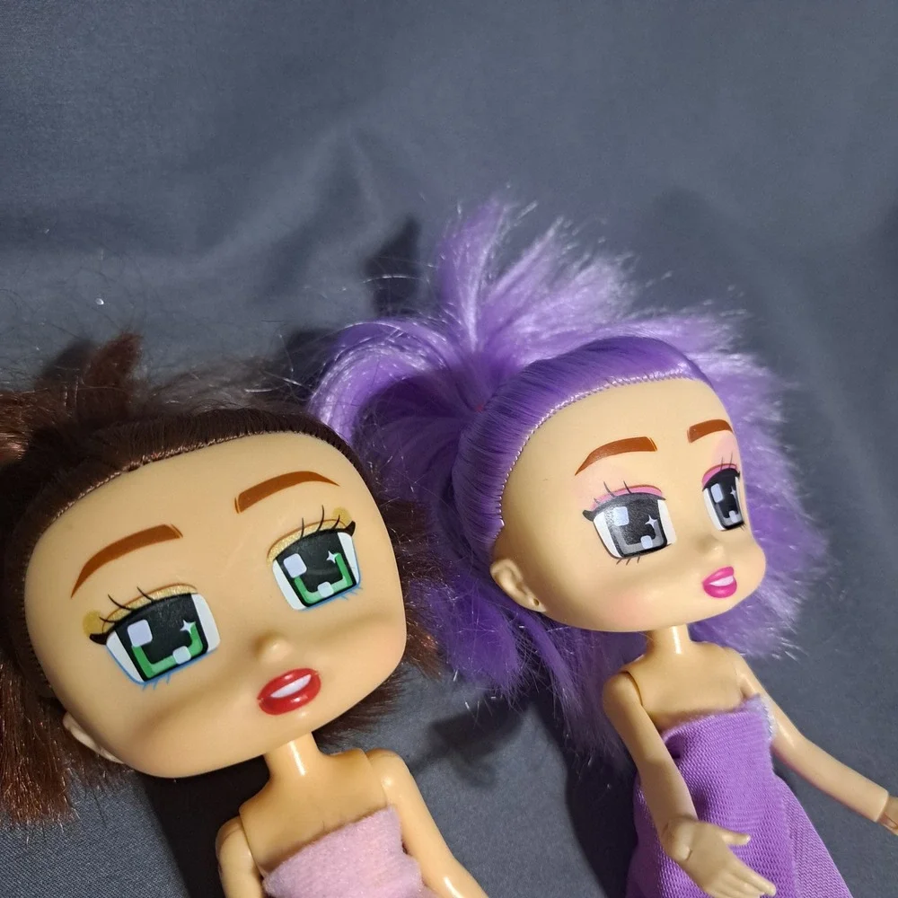 Jay@Play Lot of 2‎ Boxy Girls Fashion Dolls Brunette and Purple Hair Willow 8